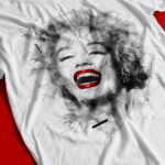 Marilyn Monroe T-shirt Portrait Art Tee Close-up