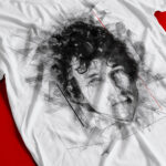 Bob Dylan T-shirt Portrait Art Tee Close-up